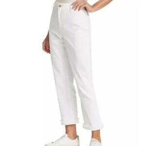 'S MaxMara White Jeans Tracy high-rise Straight Pants Size 16 NWT